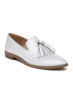 New โญ Franco Sarto L-Hadden2 Silver Slip-On Loafers ๐
