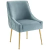 Buy ✔️ Modway Discern Pleated Back Upholstered Performance Velvet Dining Chair - Light Blue EEI-3509-LBU 😀