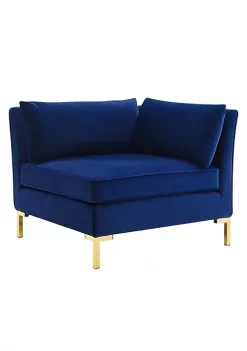 New 😍 Modway Ardent Performance Velvet Sectional Sofa Corner Chair - Navy EEI-3985-NAV 😍 -Franco Sarto Sales Belk 1584