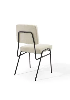 Budget 👏 Modway Craft Dining Side Chair Upholstered Fabric Set of 2 - Black Beige EEI-4506-BLK-BEI 😉 -Franco Sarto Sales Belk 1711