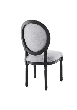 Promo 🤩 Modway Arise Vintage French Upholstered Fabric Dining Side Chair - Black Light Gray EEI-4664-BLK-LGR 🧨 -Franco Sarto Sales Belk 1755