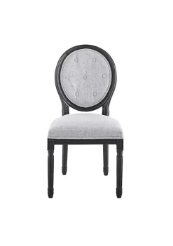 Promo 🤩 Modway Arise Vintage French Upholstered Fabric Dining Side Chair - Black Light Gray EEI-4664-BLK-LGR 🧨 -Franco Sarto Sales Belk 1756