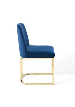 Buy 🎁 Modway Amplify Sled Base Performance Velvet Dining Side Chair - Gold Navy EEI-3810-GLD-NAV ❤️ -Franco Sarto Sales Belk 1784