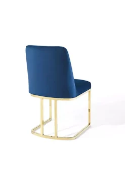 Buy 🎁 Modway Amplify Sled Base Performance Velvet Dining Side Chair - Gold Navy EEI-3810-GLD-NAV ❤️ -Franco Sarto Sales Belk 1785