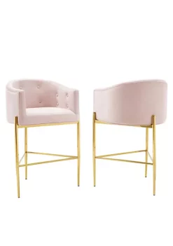 Brand new 😍 Modway Savour Tufted Performance Velvet Bar Stool Set of 2 - Pink EEI-4597-PNK 🛒 -Franco Sarto Sales Belk 1867