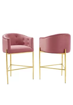 Coupon ๐ฅ Modway Savour Tufted Performance Velvet Bar Stool Set of 2 - Dusty Rose EEI-4597-DUS โ