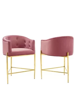 Best Sale โ Modway Savour Tufted Performance Velvet Counter Stool Set of 2 - Dusty Rose EEI-4596-DUS ๐