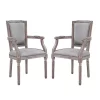 Deals ❤️ Modway Penchant Dining Armchair Upholstered Fabric Set of 2 - Light Gray EEI-3462-LGR 👏