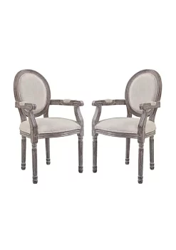Outlet 🎁 Modway Emanate Dining Armchair Upholstered Fabric Set of 2 - Beige EEI-3465-BEI 👏 -Franco Sarto Sales Belk 1917