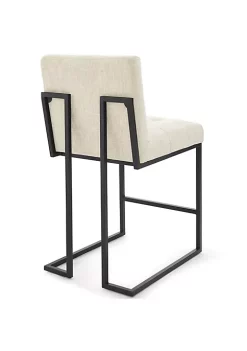 Cheapest 🌟 Modway Privy Black Stainless Steel Upholstered Fabric Counter Stool Set of 2 - Black Beige EEI-4156-BLK-BEI ⌛ -Franco Sarto Sales Belk 1925