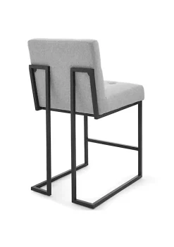 Best Pirce ⭐ Modway Privy Black Stainless Steel Upholstered Fabric Counter Stool Set of 2 - Black Light Gray EEI-4156-BLK-LGR 🧨 -Franco Sarto Sales Belk 1930