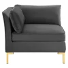 Outlet 🛒 Modway Ardent Performance Velvet Sectional Sofa Corner Chair - Gray EEI-3985-GRY ⭐