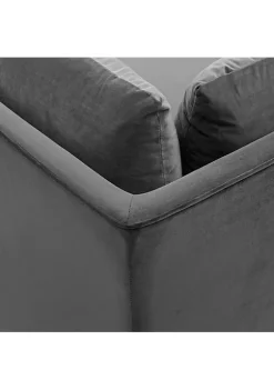 Outlet 🛒 Modway Ardent Performance Velvet Sectional Sofa Corner Chair - Gray EEI-3985-GRY ⭐ -Franco Sarto Sales Belk 1968