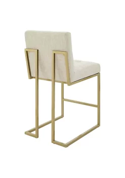 Promo ✨ Modway Privy Counter Stool Upholstered Fabric Set of 2 - Gold Beige EEI-5571-GLD-BEI ⌛ -Franco Sarto Sales Belk 1973