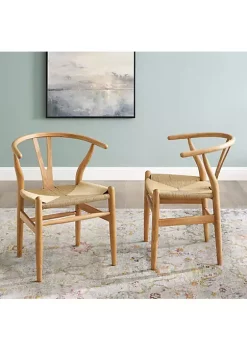 Discount 🌟 Modway Amish Wood Dining Armchair Set of 2 - Natural EEI-4164-NAT ✨ -Franco Sarto Sales Belk 2003