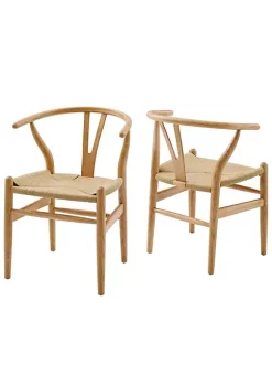 Discount 🌟 Modway Amish Wood Dining Armchair Set of 2 - Natural EEI-4164-NAT ✨ -Franco Sarto Sales Belk 2004