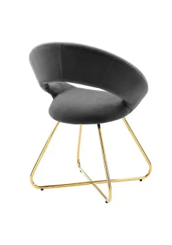 Outlet 🥰 Modway Nouvelle Performance Velvet Dining Chair Set of 2 - Gold Charcoal EEI-4681-GLD-CHA 🥰 -Franco Sarto Sales Belk 2018