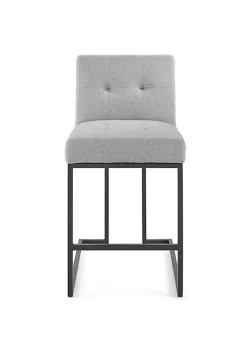 Coupon 🥰 Modway Privy Black Stainless Steel Upholstered Fabric Counter Stool - Black Light Gray EEI-3854-BLK-LGR 😍 -Franco Sarto Sales Belk 2063