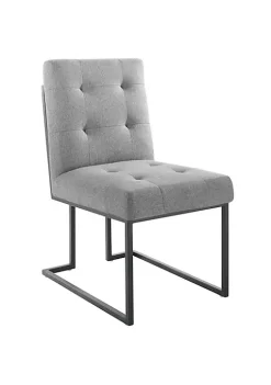 Top 10 🛒 Modway Privy Black Stainless Steel Upholstered Fabric Dining Chair - Black Light Gray EEI-3745-BLK-LGR ❤️