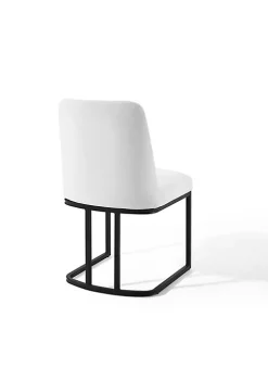 Flash Sale 🌟 Modway Amplify Sled Base Upholstered Fabric Dining Side Chair - Black White EEI-3811-BLK-WHI 😍 -Franco Sarto Sales Belk 2360
