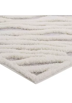 Discount 👍 Modway Current Abstract Wavy Striped 5x8 Shag Area Rug 😉 -Franco Sarto Sales Belk 2654