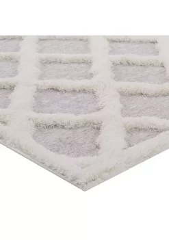 Promo 😀 Modway Regale Abstract Moroccan Trellis 5x8 Shag Area Rug ❤️ -Franco Sarto Sales Belk 2669