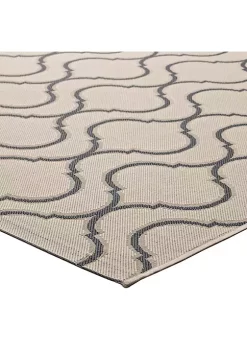 Flash Sale 🔔 Modway Linza Wave Abstract Trellis 5x8 Indoor and Outdoor Area Rug ⌛ -Franco Sarto Sales Belk 2860