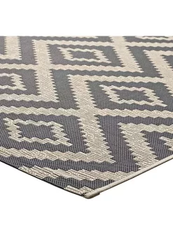 Hot Sale 🥰 Modway Jagged Geometric Diamond Trellis 5x8 Indoor and Outdoor Area Rug 😉 -Franco Sarto Sales Belk 2930