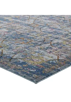 Discount ✨ Modway Minu Distressed Floral Lattice 4x6 Area Rug 👍 -Franco Sarto Sales Belk 2945