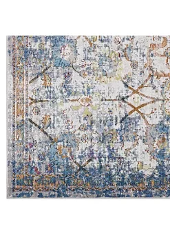 Outlet 👍 Modway Minu Distressed Floral Lattice 4x6 Area Rug ⌛ -Franco Sarto Sales Belk 2974